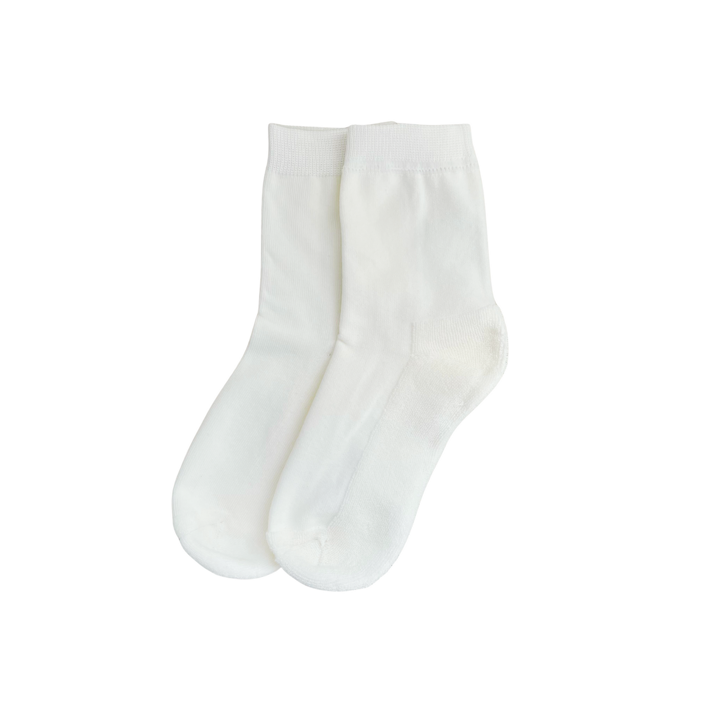 Organic Cotton Socks (White, Terry Cushion) x5 Pairs