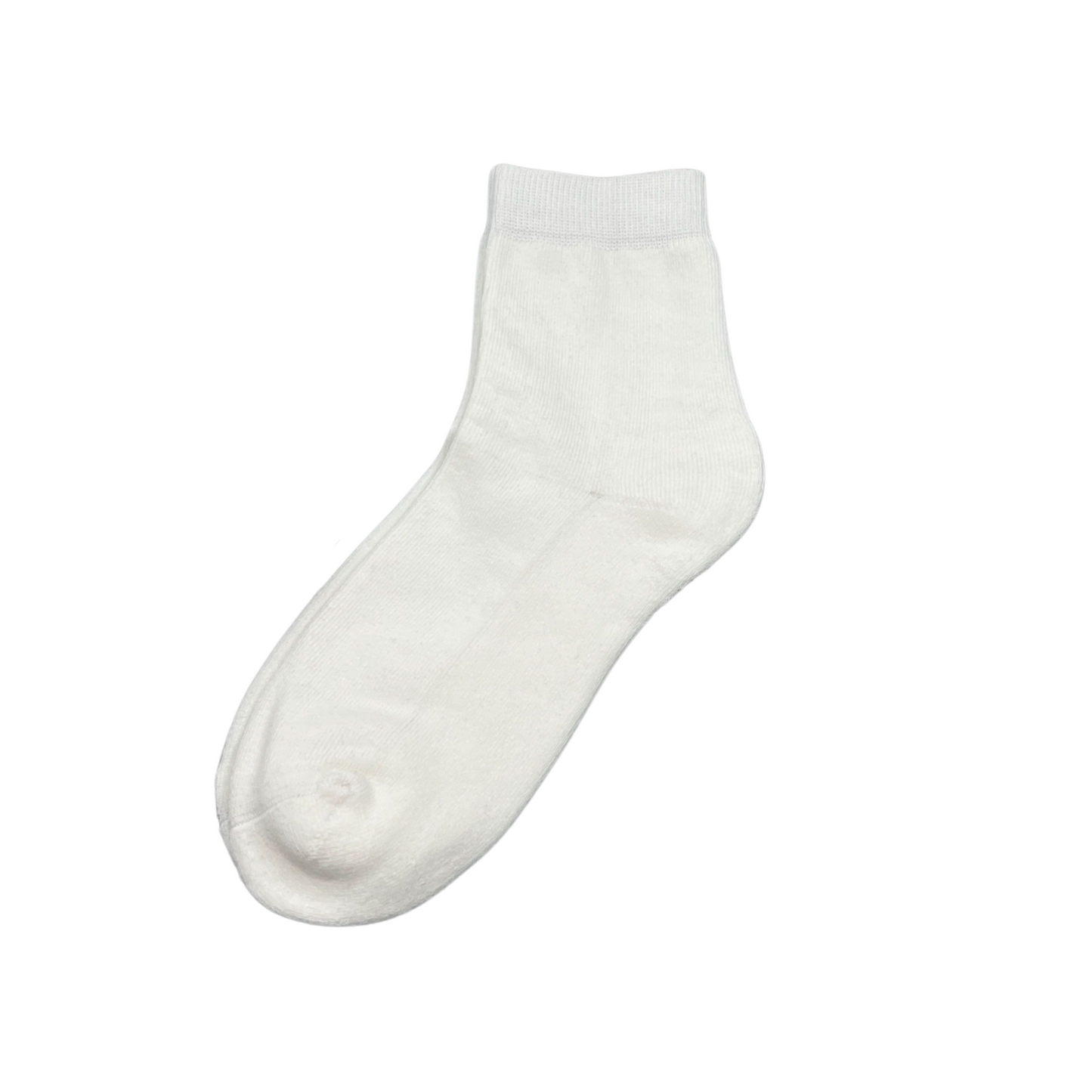 Organic Cotton Socks (White, Terry Cushion)