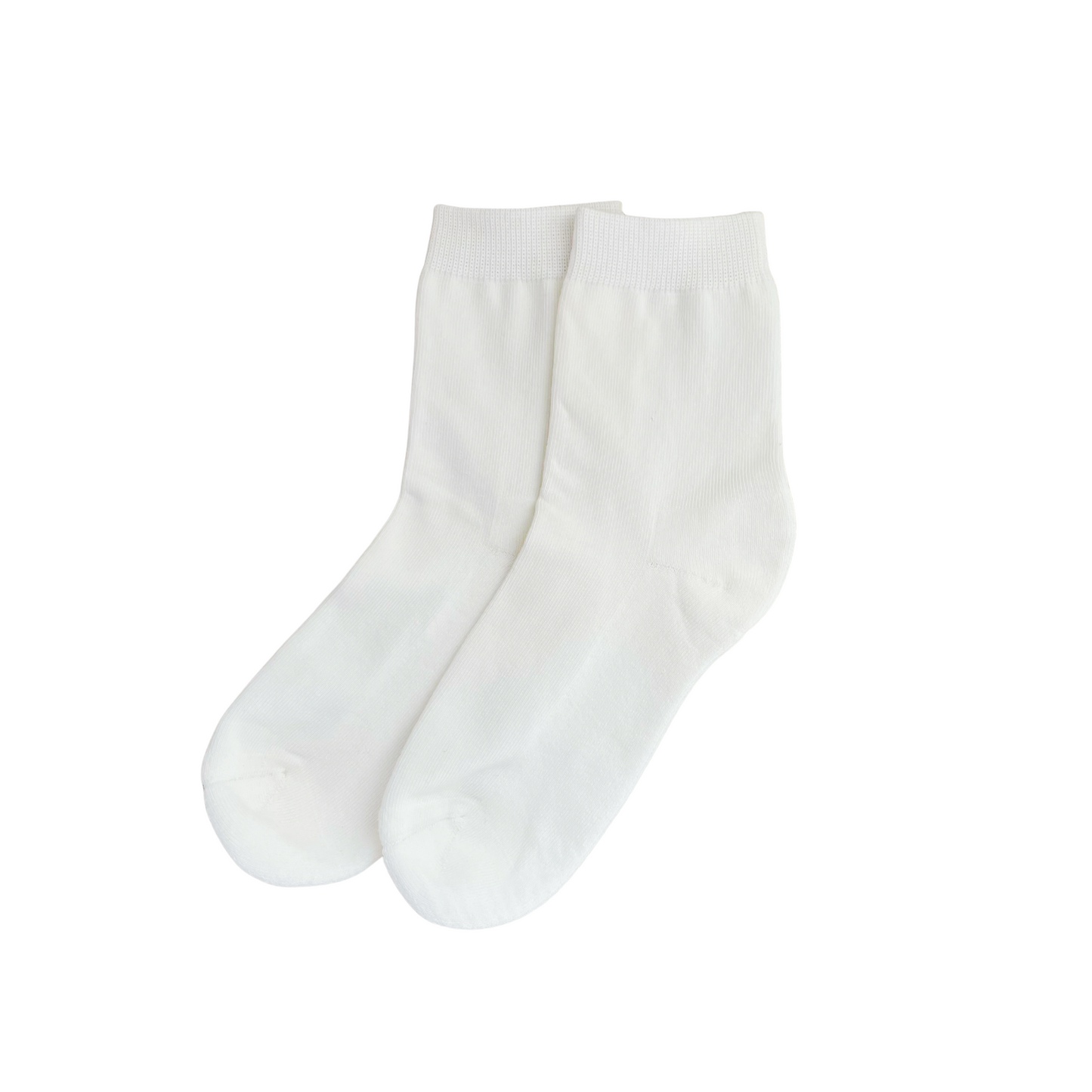 Organic Cotton Socks (White, Terry Cushion)