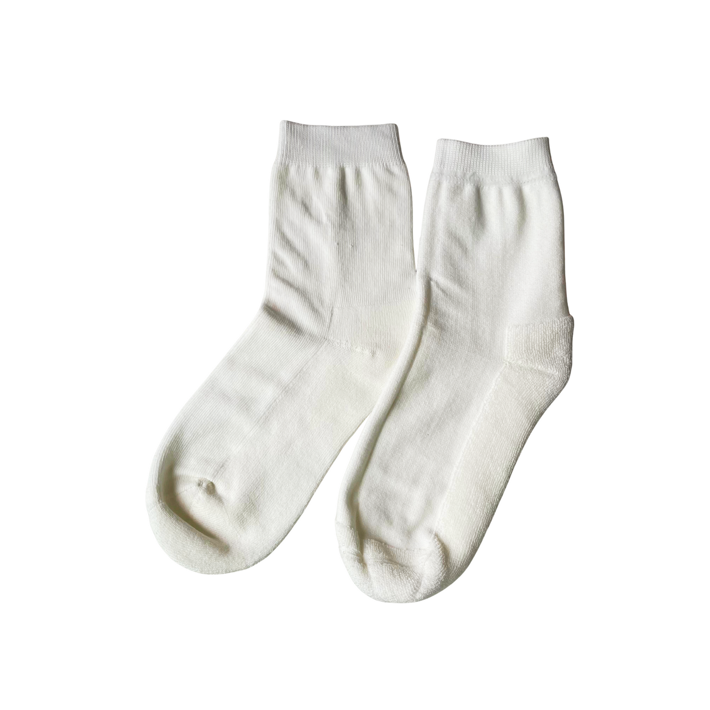 Organic Cotton Socks (White, Terry Cushion)
