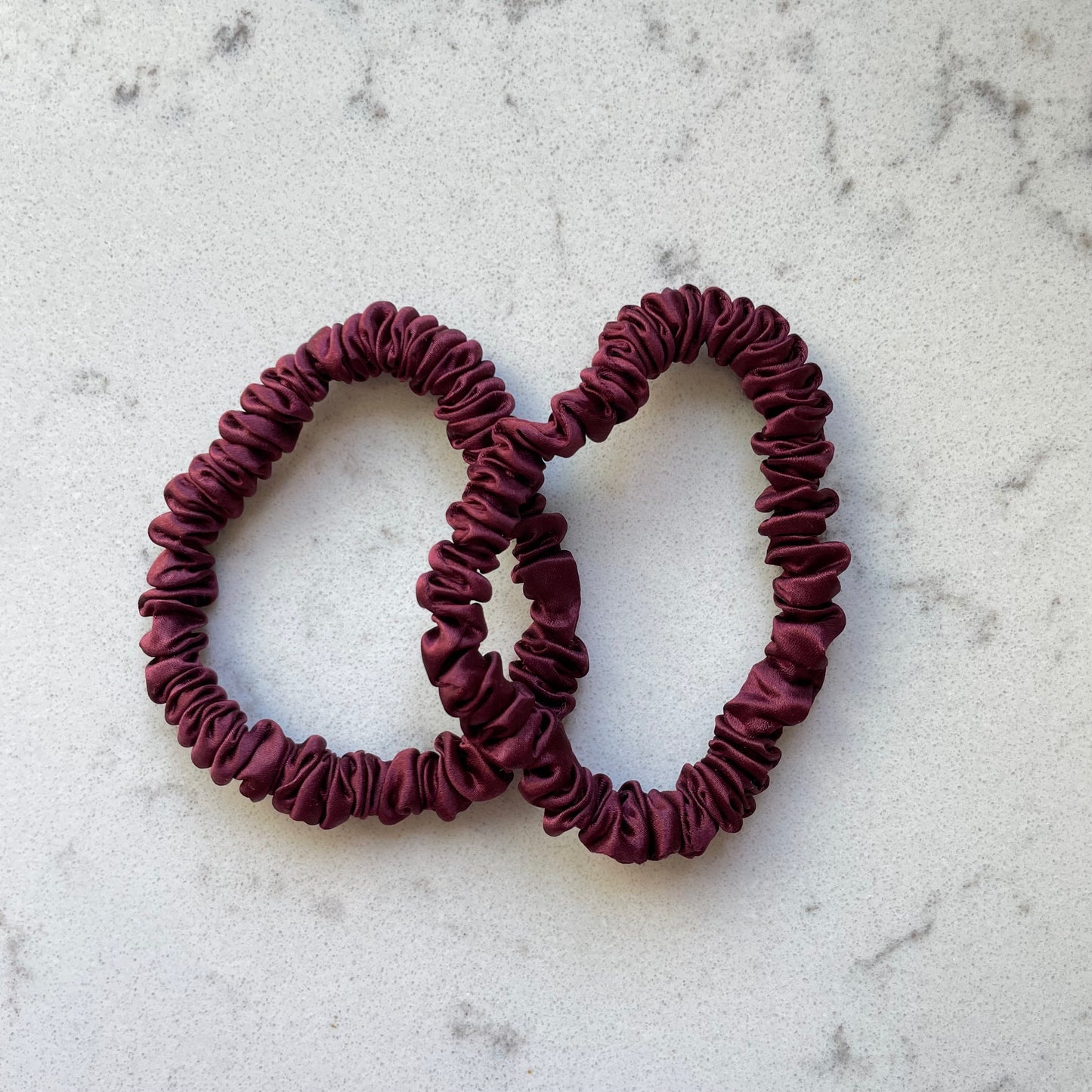 2 Silk Scrunchies (Red)